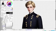 Interview / Dev Diary | 主人公，尼古拉斯·奥古斯汀，少将装束，黑色天鹅绒面的领子绘制过程