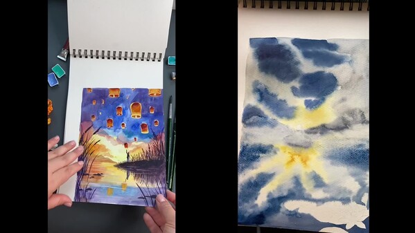 More hand-painting video thumbnail for Four Divine Abidings