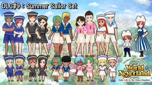 DLC009_Highlights_en video thumbnail for Summer Sailor Set - WorldNeverland - Daily Life in the Elnea Kingdom - Another Life Adventure