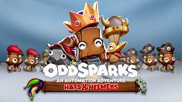 Oddsparks - Hats & Helmets DLC // Release Trailer video thumbnail for Oddsparks: An Automation Adventure - Hats & Helmets