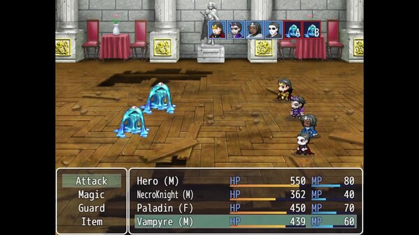 PRE-ALPHA Dungeon 1 w/ Hero, NecroKnight, Paladin and Vampyre