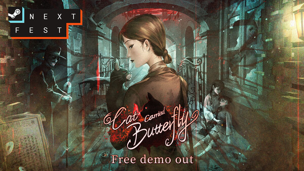 Cat carried Butterfly