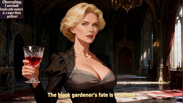 3 Werewolf female castle owners & a super black gardener
