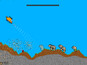 Shooting a spray of bullets at several worms