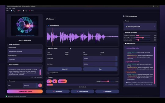 Character Voice Maker Studio screenshot thumbnail video