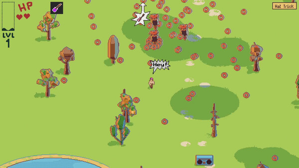 Screenshot of The Girl with the Guitar gameplay showing in-action mechanics
