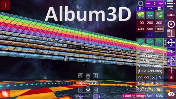 Album3D - Game-like Photo Experience - Grid and Cylinder Views 
