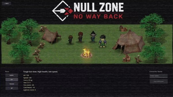 Null Zone: No Way Back - Alpha version