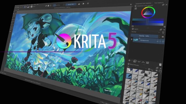 Krita screenshot thumbnail video