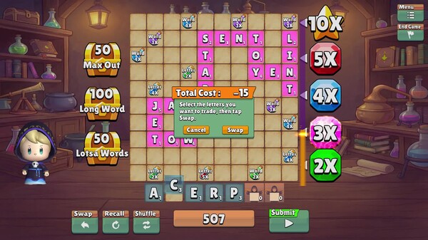 Swap Tiles (Each One Costs) 🔄💎