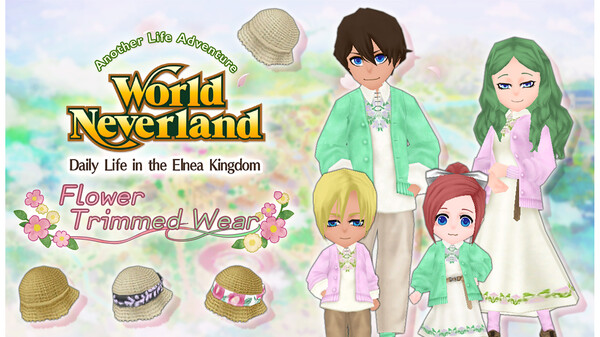 DLC025_Hlts_en video thumbnail for Flower Trimmed Wear - WorldNeverland - Daily Life in the Elnea Kingdom - Another Life Adventure