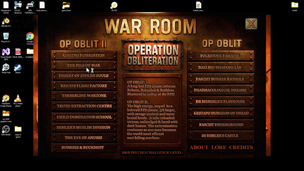 Operation obliteration 2 Game launcher and highlights of level 1