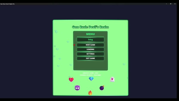 Gem Rush Devil's Realm - Menu Game