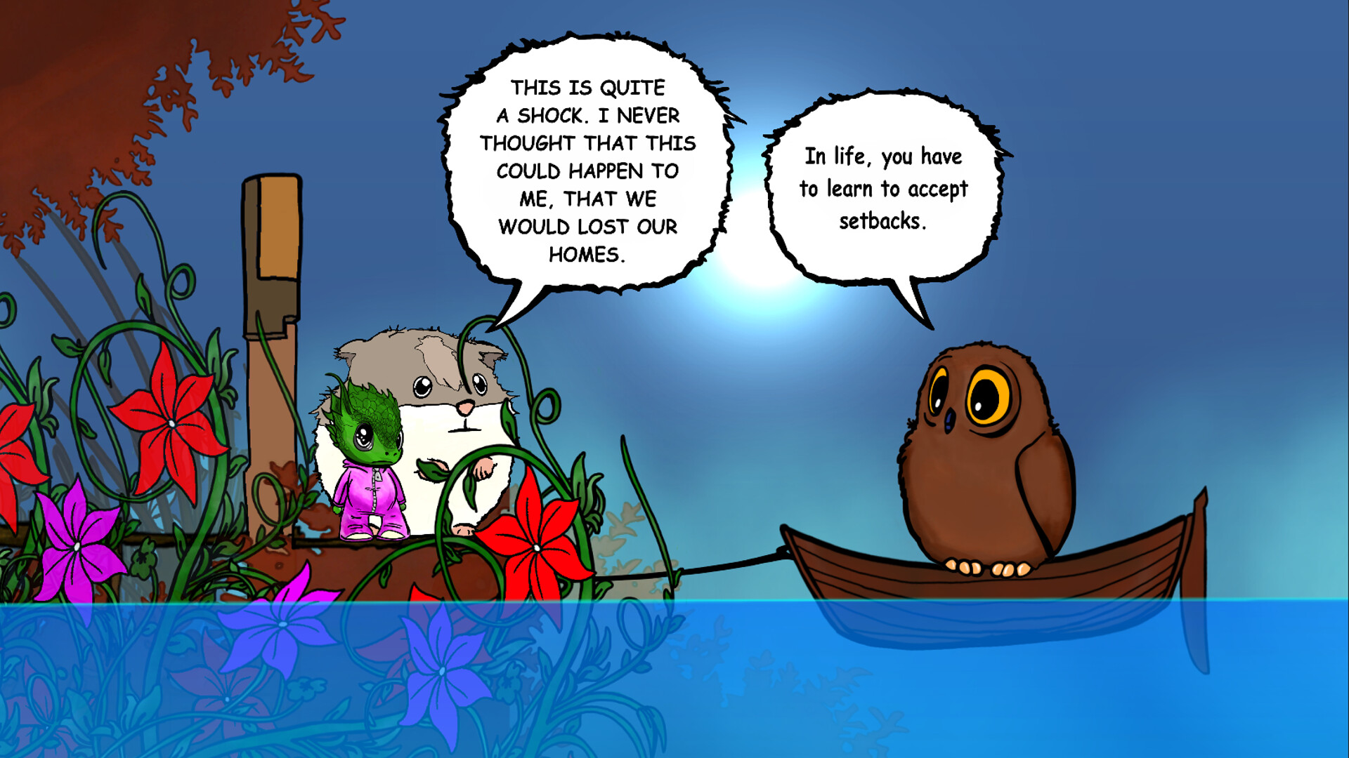 Visual novel for the kids: Lumi And Baby - Hamster And Baby Dragon screenshot 8