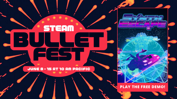 SynthEscape — steam bullet festival trailer thumbnail