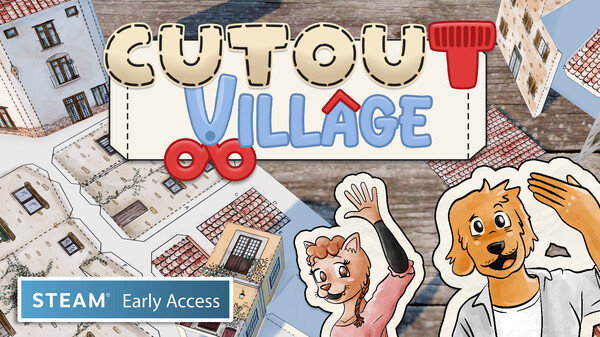 Cutout Village – Early Access Launch Trailer video thumbnail for Cutout Village