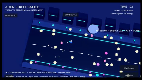Alien street battle