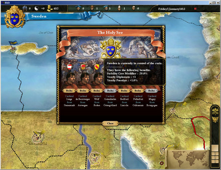 Screenshot z Europa Universalis III
