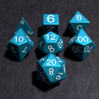 True Dice Roller - Azure Matte Dice
