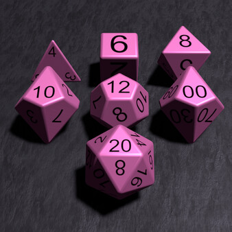 True Dice Roller - Pink Matte Dice