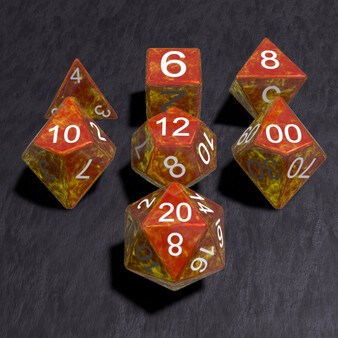 True Dice Roller - Sunburst Glass Dice