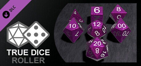 True Dice Roller - Plum Glitter Dice banner image