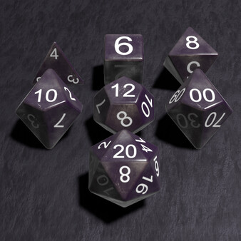 True Dice Roller - Polished Obsidian Stone Dice