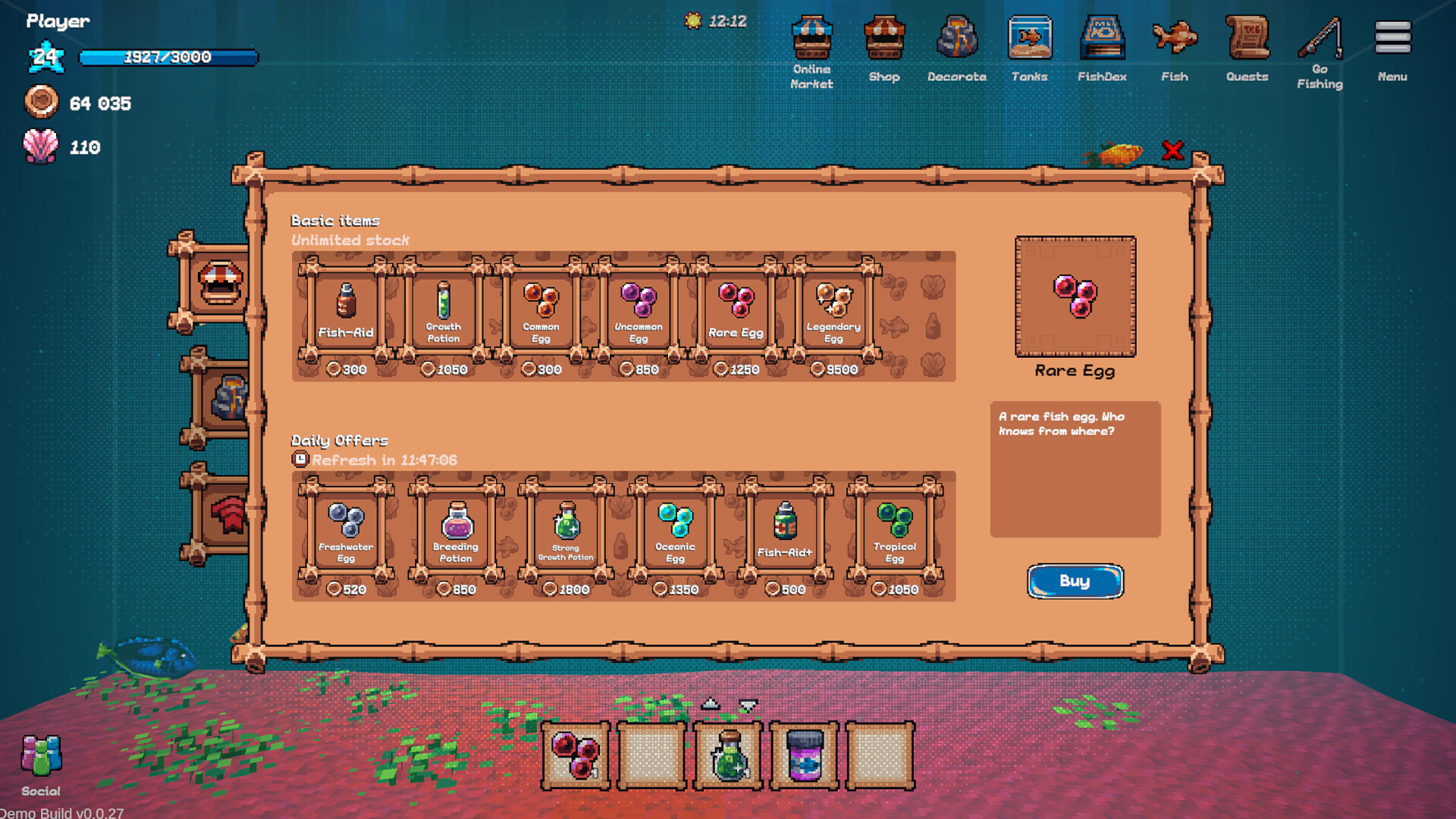 Screenshot 2 from Tiny Aquarium: Social Fishkeeping
