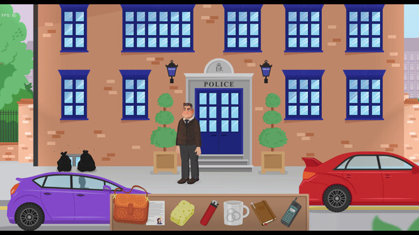 Screenshot of Five Day Detective gameplay showing in-action mechanics