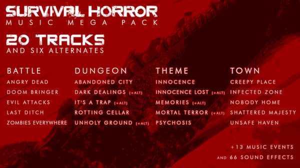 RPG Maker VX Ace - Survival Horror Music Pack