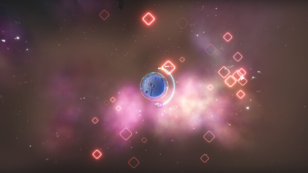 Screenshot of Red Impact - Epic Planetary Defence gameplay showing in-action mechanics