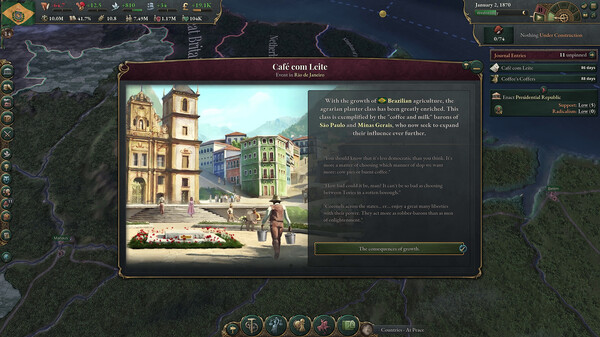Screenshot z Victoria 3: Colossus of the South - Region Pack