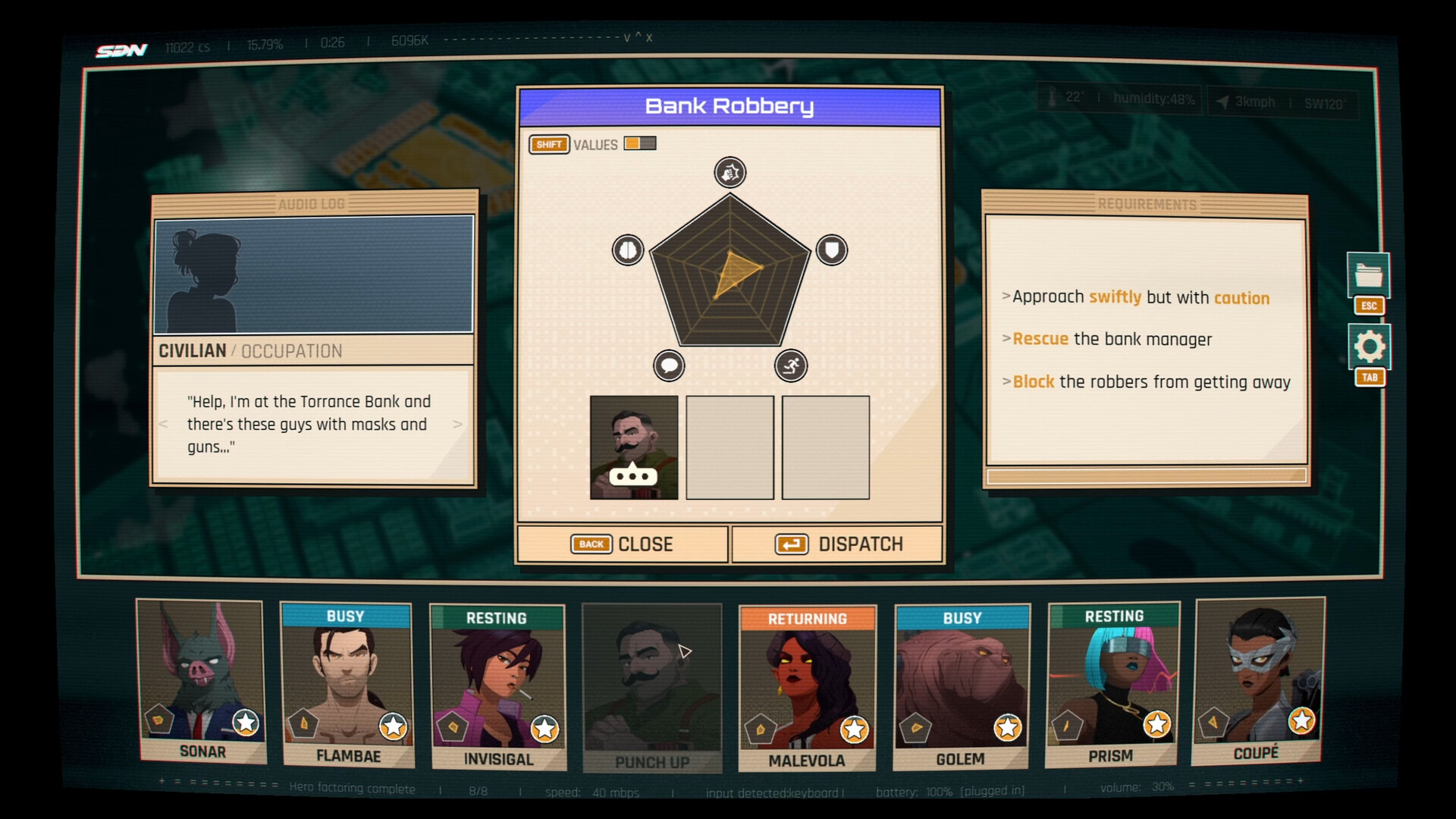 Dispatch gameplay screenshot 6