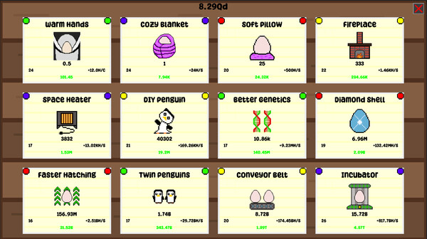 Screenshot z Penguin Hatchery