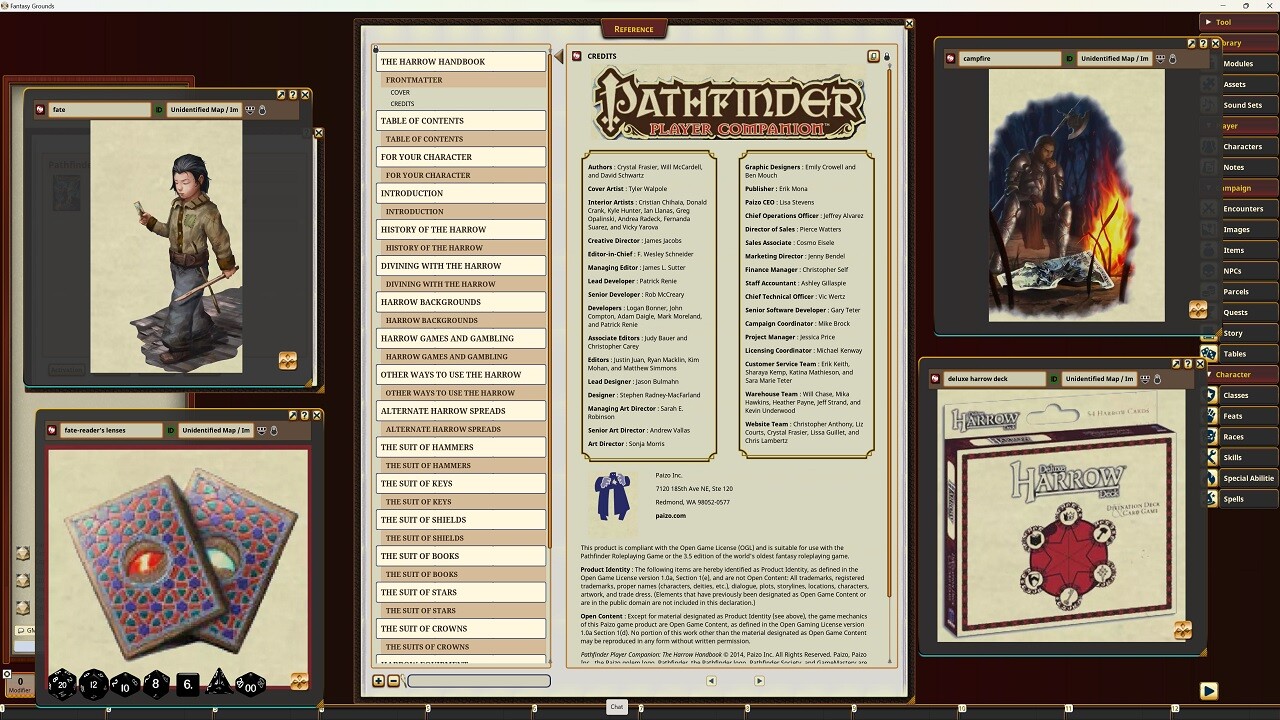 Fantasy Grounds - Pathfinder RPG - Pathfinder Companion: The Harrow Handbookのスクリーンショット 1