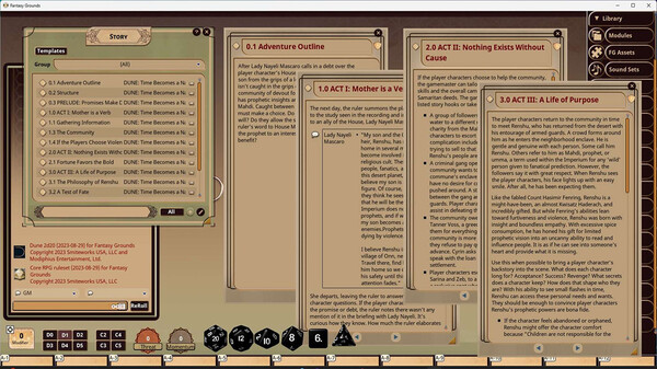 Fantasy Grounds - Dune: Time Becomes a Narrow Door
