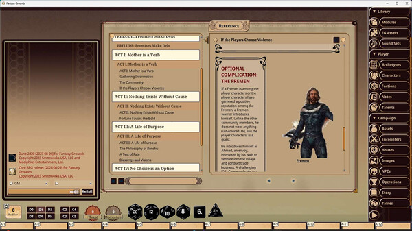 Fantasy Grounds - Dune: Time Becomes a Narrow Door