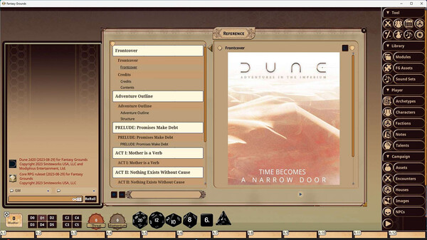 Fantasy Grounds - Dune: Time Becomes a Narrow Door