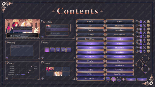 Tyrano Builder - Visual Novel GUI Pack #4 Color-Navy [kopanda UI]