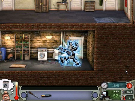 Screenshot of Neighbours from Hell Compilation gameplay showing in-action mechanics