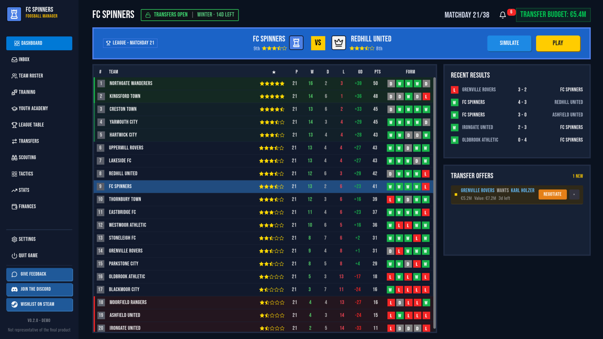 Foosball Manager