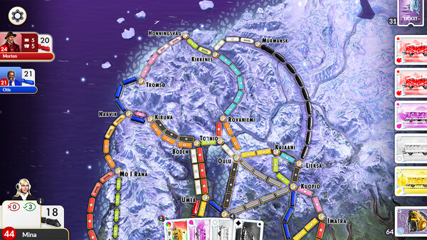 Screenshot z Ticket to Ride®: Round the World Ticket