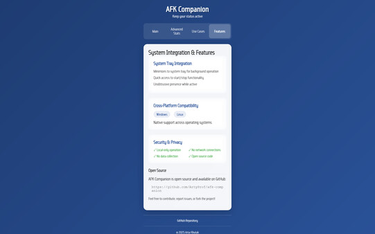 AFK Companionfor windows and Linux 1
