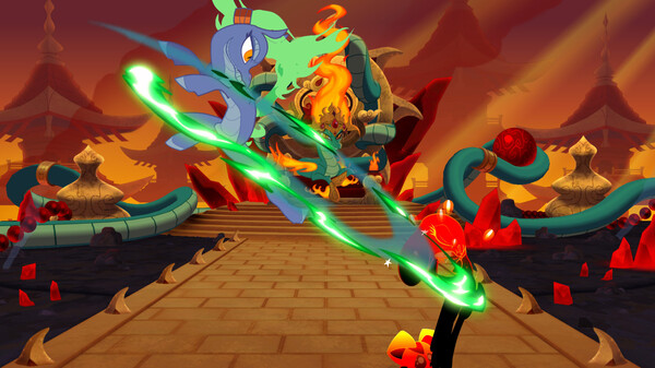 Screenshot z Them's Fightin' Herds - Character⁄Stage: Baihe Screenshot z Them's Fightin' Herds - Character⁄Stage: Baihe