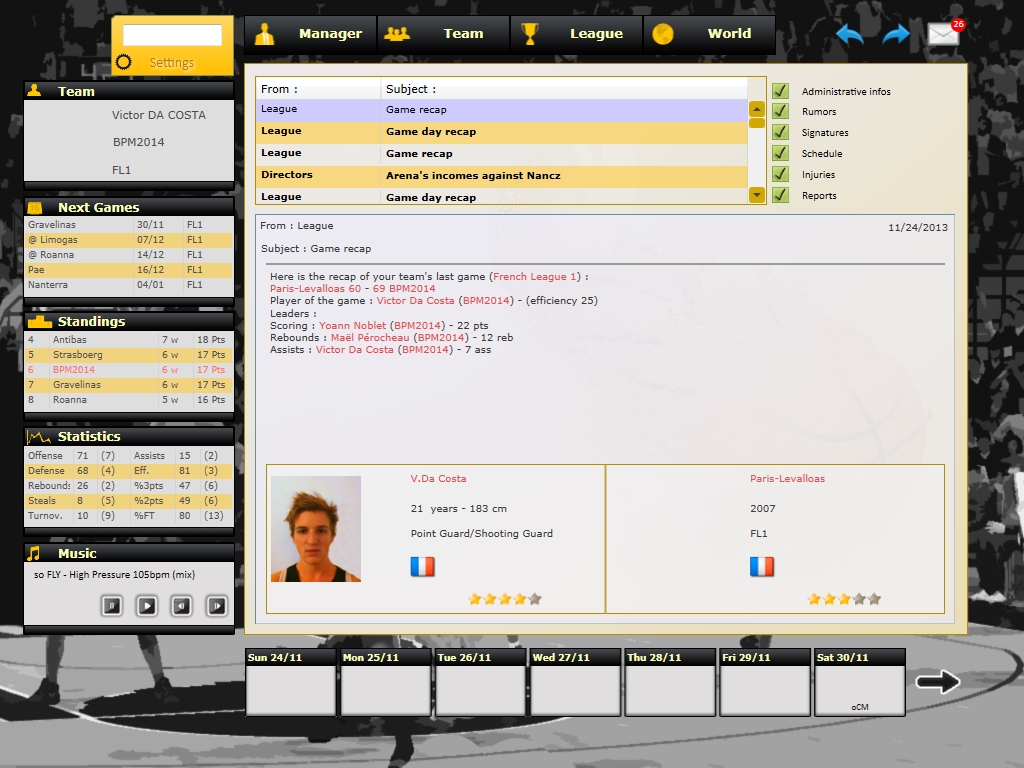 Basketball Pro Management 2014 Featured Screenshot #1