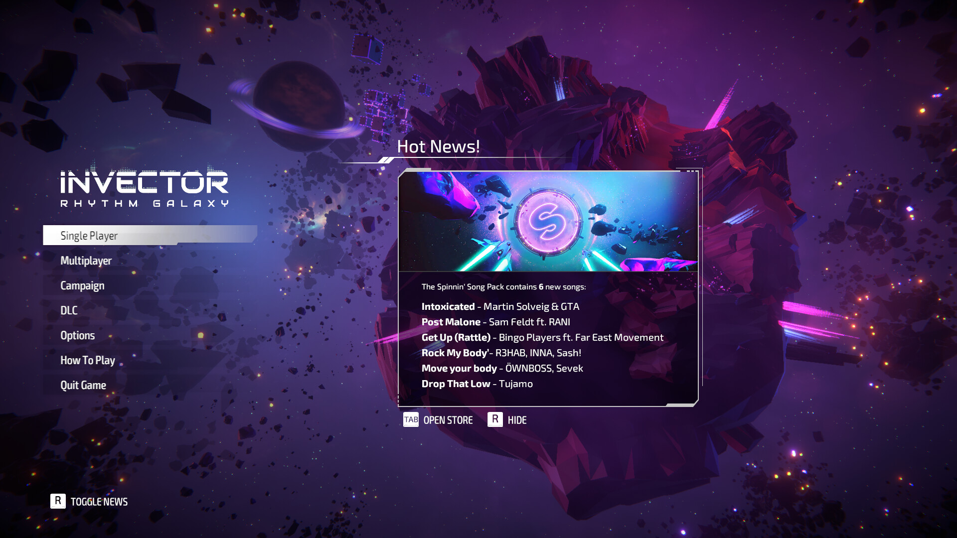 Invector: Rhythm Galaxy - Spinnin' Song Pack Featured Screenshot #1