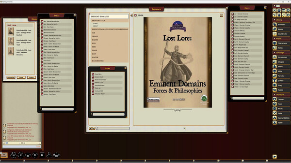 Fantasy Grounds - Lost Lore: Eminent Domains: Forces & Philosophies