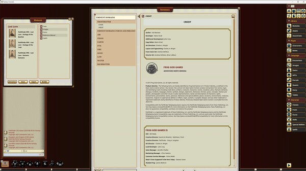 Fantasy Grounds - Lost Lore: Eminent Domains: Forces & Philosophies