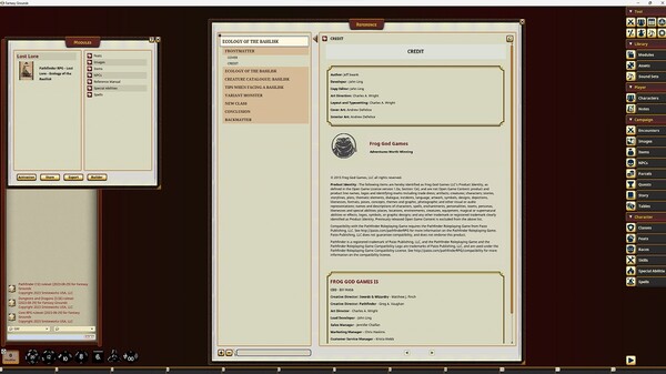 Fantasy Grounds - Lost Lore: Ecology of the Basilisk