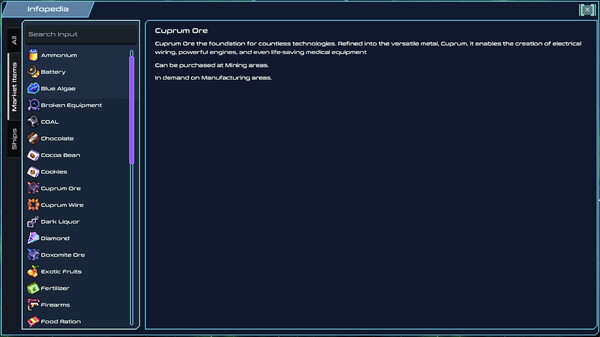 Screenshot z Spaceport Trading Company